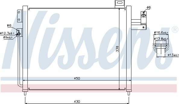 Nissens 94760 - Конденсатор кондиционера avtokuzovplus.com.ua