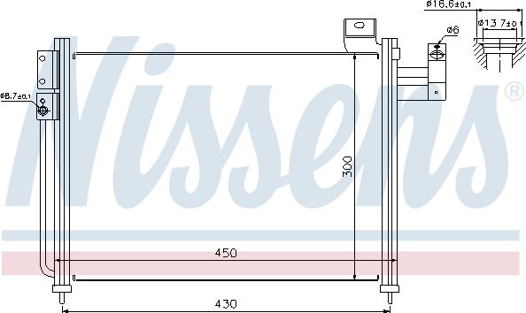 Nissens 94766 - Конденсатор, кондиціонер autocars.com.ua