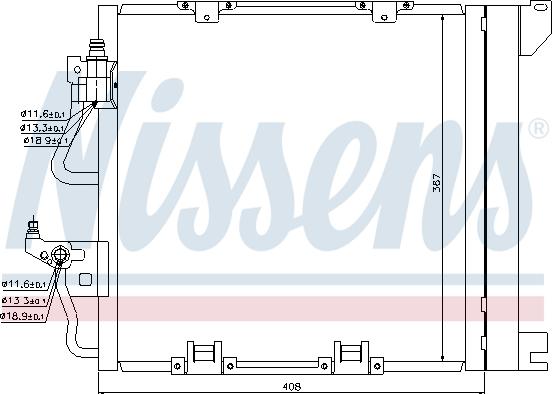 Nissens 94768 - Конденсатор, кондиціонер autocars.com.ua