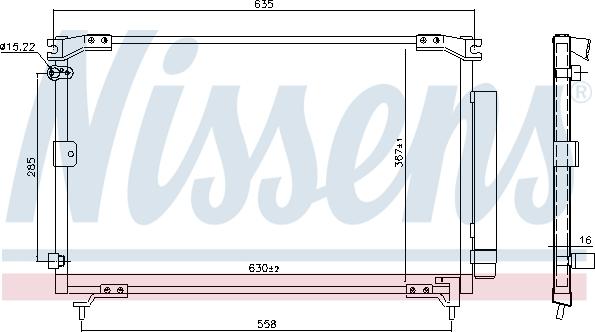 Nissens 94769 - Конденсатор, кондиціонер autocars.com.ua