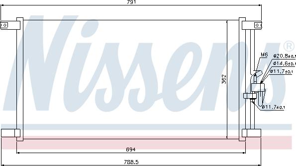 Nissens 94798 - Конденсатор, кондиціонер autocars.com.ua