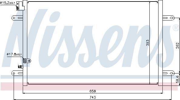 Nissens 94854 - Конденсатор, кондиціонер autocars.com.ua