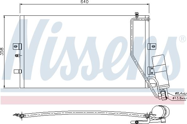 Nissens 94862 - Конденсатор, кондиціонер autocars.com.ua