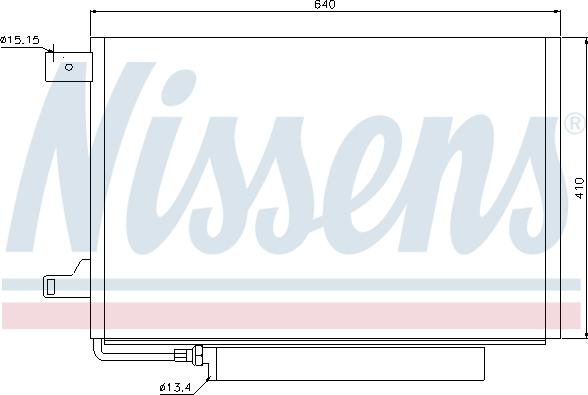 Nissens 94911 - Конденсатор кондиционера avtokuzovplus.com.ua