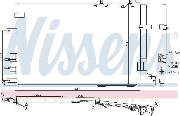 Nissens 94914 - Радiатор кондицiонера autocars.com.ua