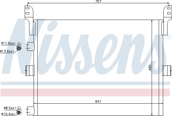 Nissens 94918 - Конденсатор, кондиціонер autocars.com.ua