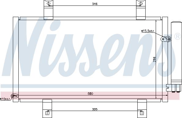 Nissens 94934 - Конденсатор, кондиціонер autocars.com.ua