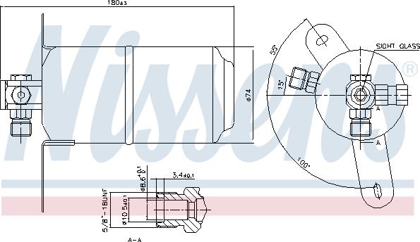 Nissens 95025 - Осушитель, кондиционер avtokuzovplus.com.ua