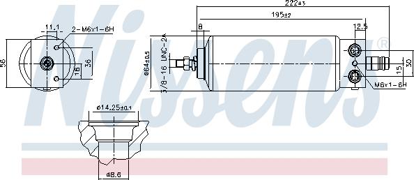 Nissens 95039 - Осушувач, кондиціонер autocars.com.ua