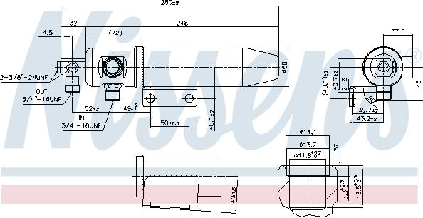 Nissens 95107 - Осушитель, кондиционер autodnr.net