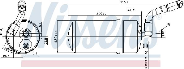 Nissens 95129 - Осушувач, кондиціонер autocars.com.ua