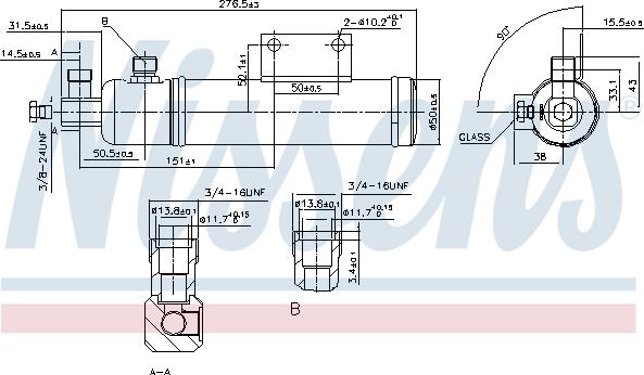 Nissens 95287 - Осушувач, кондиціонер autocars.com.ua