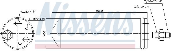 Nissens 95323 - Осушувач, кондиціонер autocars.com.ua