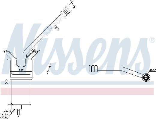 Nissens 95330 - Осушувач, кондиціонер autocars.com.ua