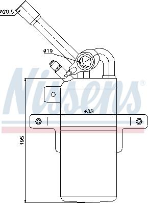 Nissens 95331 - Осушувач, кондиціонер autocars.com.ua