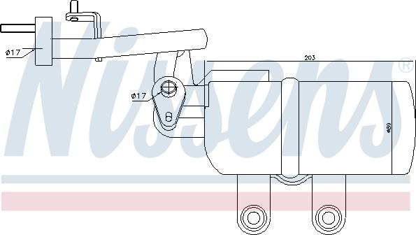 Nissens 95332 - Осушувач, кондиціонер autocars.com.ua