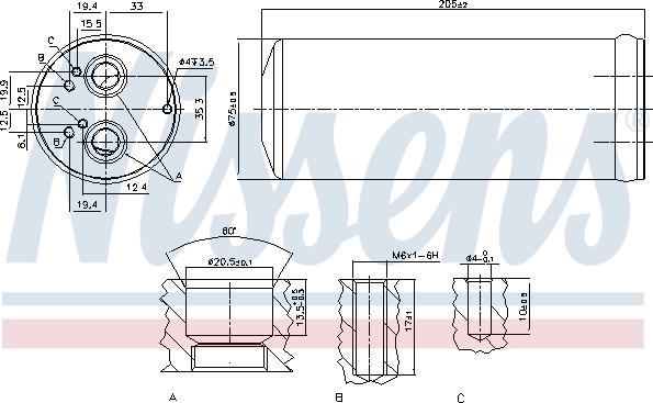 Nissens 95352 - Осушитель, кондиционер avtokuzovplus.com.ua