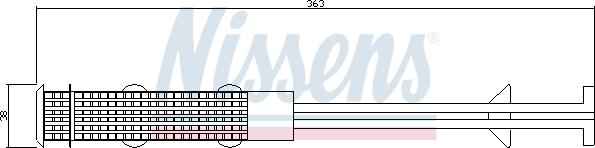 Nissens 95357 - Осушувач, кондиціонер autocars.com.ua