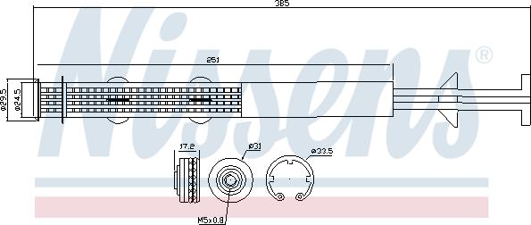 Nissens 95403 - Осушувач кондицiонера autocars.com.ua