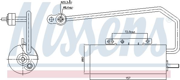 Nissens 95409 - Осушувач, кондиціонер autocars.com.ua