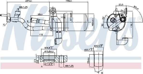 Nissens 95449 - Осушитель, кондиционер avtokuzovplus.com.ua