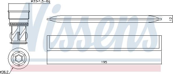 Nissens 95454 - Осушитель, кондиционер avtokuzovplus.com.ua