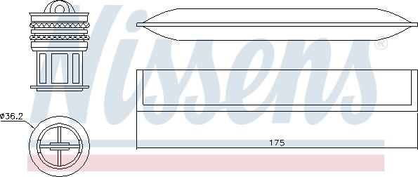 Nissens 95456 - Осушувач кондицiонера autocars.com.ua