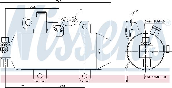 Nissens 95459 - Осушувач, кондиціонер autocars.com.ua