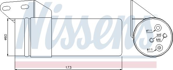 Nissens 95476 - Осушувач, кондиціонер autocars.com.ua