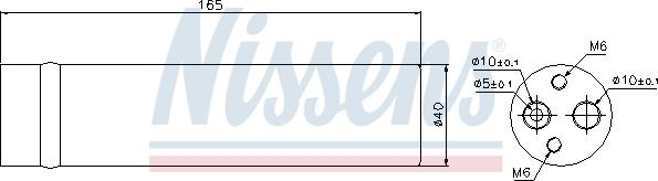 Nissens 95481 - Осушувач, кондиціонер autocars.com.ua