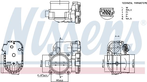 Nissens 955007 - Патрубок дросельної заслінки autocars.com.ua