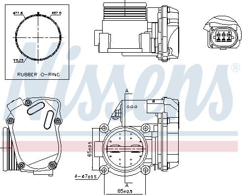 Nissens 955041 - Патрубок дросельної заслінки autocars.com.ua