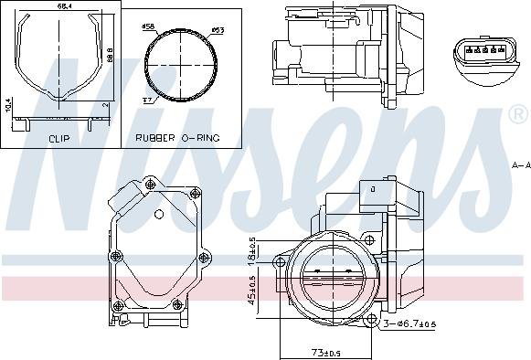 Nissens 955055 - Корпус дроссельной заслонки avtokuzovplus.com.ua