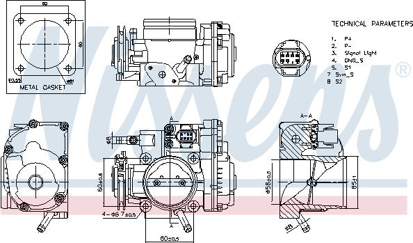 Nissens 955063 - Корпус дроссельной заслонки avtokuzovplus.com.ua