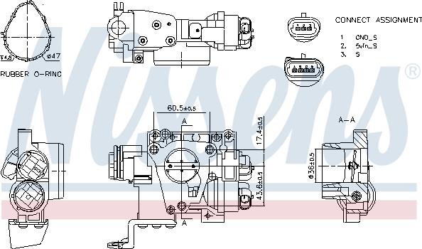 Nissens 955074 - Патрубок дросельної заслінки autocars.com.ua