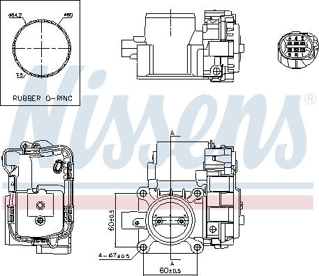 Nissens 955088 - Корпус дроссельной заслонки avtokuzovplus.com.ua