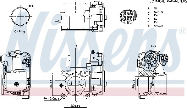 Nissens 955090 - Патрубок дросельної заслінки autocars.com.ua