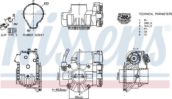 Nissens 955091 - Патрубок дросельної заслінки autocars.com.ua