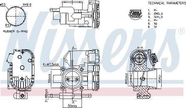 Nissens 955094 - Патрубок дросельної заслінки autocars.com.ua