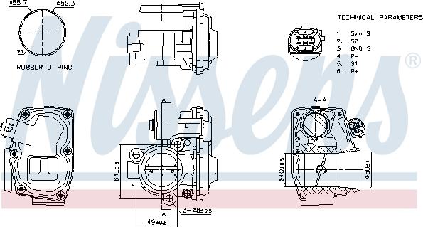 Nissens 955095 - Патрубок дросельної заслінки autocars.com.ua