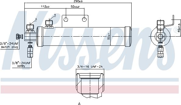 Nissens 95511 - Осушувач, кондиціонер autocars.com.ua