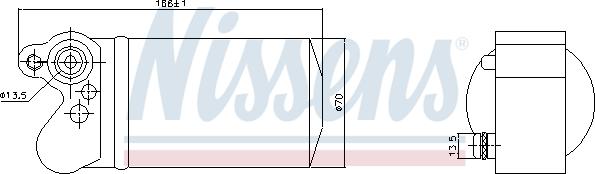 Nissens 95517 - Осушувач, кондиціонер autocars.com.ua