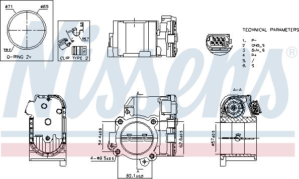 Nissens 955192 - Патрубок дросельної заслінки autocars.com.ua