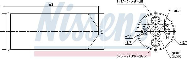 Nissens 95523 - Осушувач, кондиціонер autocars.com.ua