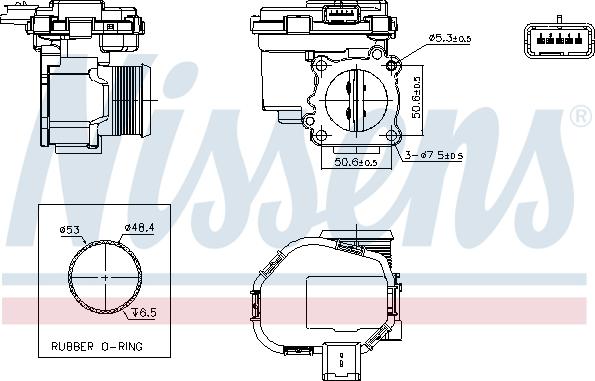 Nissens 955291 - Корпус дроссельной заслонки avtokuzovplus.com.ua