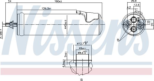 Nissens 95565 - Осушитель, кондиционер avtokuzovplus.com.ua