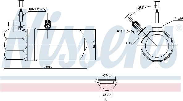 Nissens 95572 - Осушитель, кондиционер avtokuzovplus.com.ua