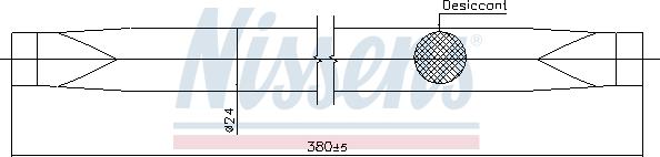 Nissens 95573 - Осушитель, кондиционер avtokuzovplus.com.ua