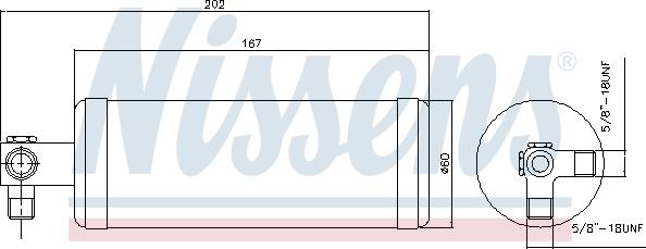 Nissens 95980 - Осушувач, кондиціонер autocars.com.ua