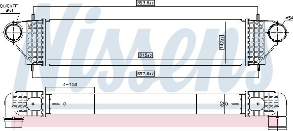 NISSENS 961005 - Интеркулер autocars.com.ua